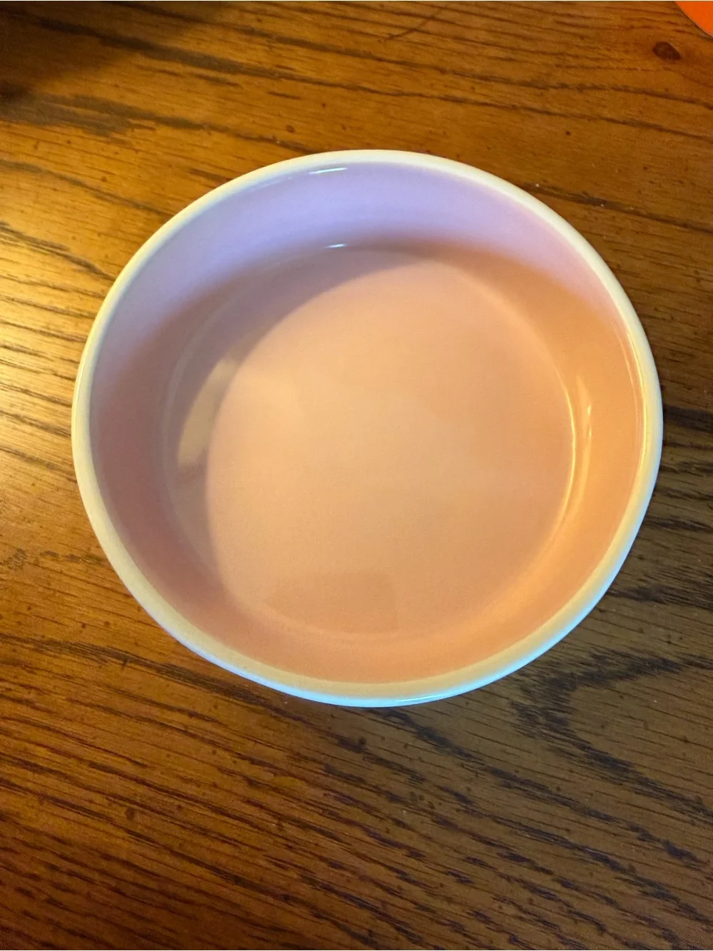 Rae Dunn Ceramic Pet bowl pink and white so sweet